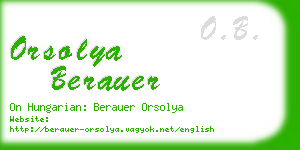 orsolya berauer business card